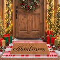 Moucuny 2 Pcs Christmas Front Door Mat Outdoor, Merry Christmas, Non Slip by Moucuny