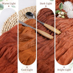 AGIRL 12 Pack Terracotta Cheesecloth Table Runner 10FT Fall Boho Home Decor - Image 3