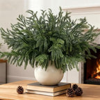 24 Bundles Artificial Norfolk Pine Stems, Real Touch Christmas Greenery - Image 3