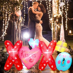 Syhood 7.5 ft Valentine's Day Inflatables Outdoor Decorations Heart Shaped Inflatable Conversation LED Lighted Blow up Ornament for Valentines Gift Wedding Home Yard Lawn Indoor Party - Image 2