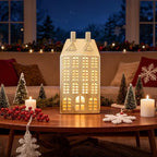 DN DECONATION Christmas Village House Decorations Lighted, House Decor - Image 5