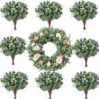 80 Pcs Artificial Eucalyptus Seeds Stems Faux Eucalyptus Greenery Leaves by Unknown