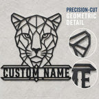 Personalized Leopard Metal Sign, Custom Name Wall Art, Wildlife Decor - Image 6