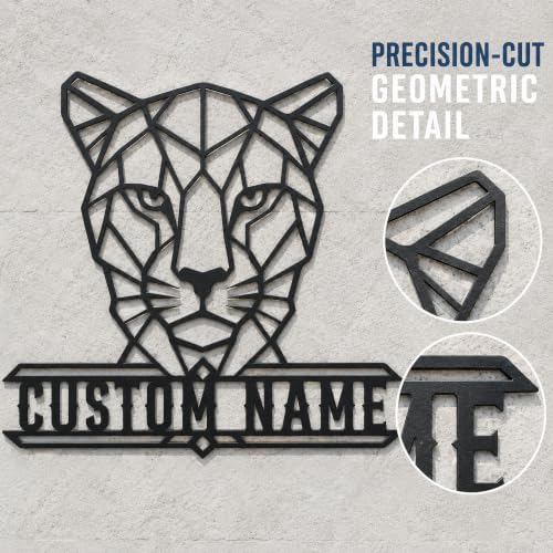 Personalized Leopard Metal Sign, Custom Name Wall Art, Wildlife Decor - Image 6