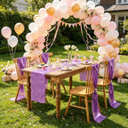 Sequin Table Runners 10 Pieces Light Purple Table Runners 12x108 Inch Glitter Dining Table Cover for Party Wedding Birthday Reception Banquet Decoration Spring Party Chair Sashes - Image 7