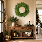 32" Large Cedar Norfolk Pine Wreath for Front Door, Faux Christmas Wreath - Image 5
