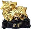 Betterdecor Gold Color Feng Shui 12 Chinese Zodiac Animal Statue Figurine Home Office Decoration and Gift for New Year Holidays and Birthday (Zodiac Pig) by Betterdecor
