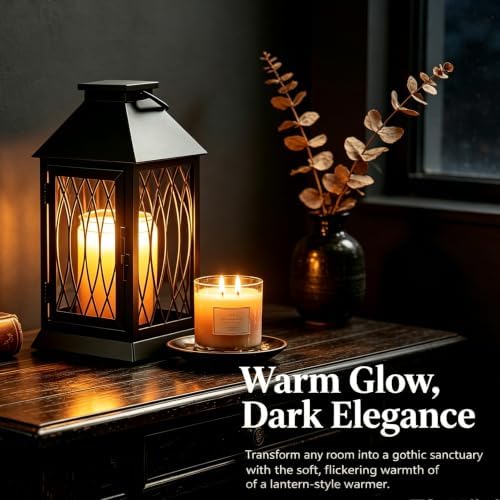 Candle Warmer Lamp with Timer, Farmhouse Rustic Lantern - Image 4