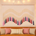 Tiamon Boho Wall Decor - 59'' W x 42'' L Macrame Wall Hanging Large Tapestry Art for Bathroom Farmhouse Bedroom Living Room Nursery Classroom Bohemian Natural Modern Rustic Style Decoration by Tiamon