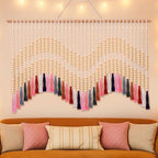 Tiamon Boho Wall Decor - 59'' W x 42'' L Macrame Wall Hanging Large Tapestry Art for Bathroom Farmhouse Bedroom Living Room Nursery Classroom Bohemian Natural Modern Rustic Style Decoration by Tiamon