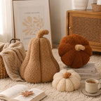 Beeveer 3 Pcs Fall Thanksgiving Pumpkin Pillows,Rust & Cream - Image 5