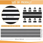 Breling 12 Pack Black and White Striped Table Runner, 12 x 108 Inches - Image 2