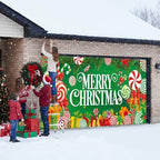 Garage Door Christmas Cover 7x16FT: Garage Merry Christmas Decorations with Bar Magnets & Ropes, Holiday Garage Door Banner Decorative Xmas for Indoor Outdoor [Include Installation Instructions] - Image 5