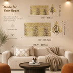 iwa concept Horizontal Design Ayatul Kursi Metal Islamic Wall Art | Ramadan Decorations | Modern Muslim Housewarming Gift | Arabic Calligraphy | Quran Wall Art | Eid Decor| (Medium_Shiny Gold) - Image 4
