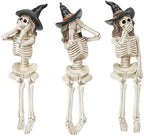 Newman House Studio Halloween-Décorations No-Evil-Skeleton-Figurines by NewmanHouseStudioLLC