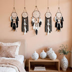 Set of 5 Boho Bedroom Dream Catchers for Adults Wall Bohemian Decor - Image 3