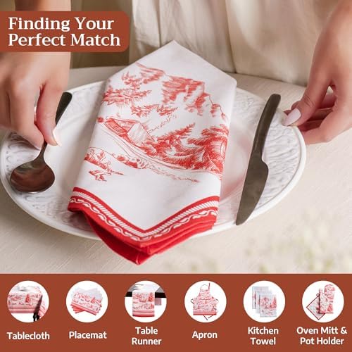 Maison d' Hermine Cloth Napkins Set of 4 Reusable 100% Cotton (20" x 20") - Image 4