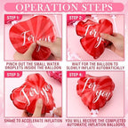 Halloscume 50 Pcs Valentines Day Heart Shaped Balloons - Multicolor Self Inflating for Anniversary, Wedding, Birthday, Proposal Party - Special Night Romantic Decorations - Image 4
