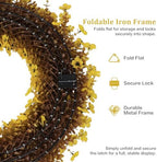 24" Yellow Fall Wreath for Front Door, Artificial Mums Autumn Wreath - Image 3