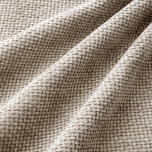 MIULEE Soft Decorative Chenille Pillow Covers Khaki 18x18 Pack of 4 - Image 3