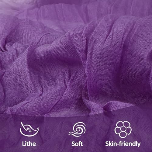 12 Pack 35 x 120 Inch Purple Table Runner Cheesecloth - Image 6