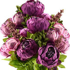 FiveSeasonStuff Thistle Purple Artificial Peony Bouquet Set of 2 by FiveSeasonStuff