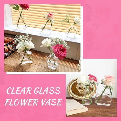 33pcs Glass Small Bud Vases Set - 9 Styles Clear Bud Vase - Image 6