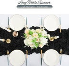 20 Pack Black Cheesecloth Table Runner 120 Inch 10FT Rustic Boho Gauze Cheese Cloth Table Runner for Wedding Party Baby Shower Thanksgiving Christmas Decoration - Image 5