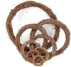 18Inch Grapevine Wreath, 3pcs Rattan Branch Plaim Wreath for Crafts - Image 6
