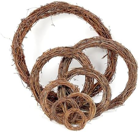 18Inch Grapevine Wreath, 3pcs Rattan Branch Plaim Wreath for Crafts - Image 6
