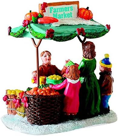St. Nicholas Square Multicolored Resin Tabletop Farmers Market Decorative Sculpture, Market Stand - Image 2