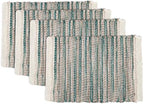 Hausattire Woven Jute Placemats, Teal, Set of 4 by Hausattire