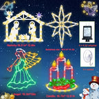 TRWYMZ Christmas Decorations - 16" Christmas Window Silhouette Lights - Image 2
