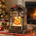 Christmas Snow Globe, Lighted Gingerbread Man Family Scene, Musical Snow Water Lantern Swirling Glittering Holiday Decoration and Gift for Family Children or Friends by MXwcy