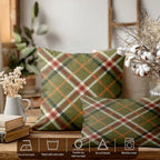 Batmerry Plaid Pillow Covers 12x20 Inch Set of 2, Tartan Wool Tartan Fabric Plaid Britain Clothing Material Scotland Double Sided Decorative Pillows Cases Throw Pillows Covers - Image 3