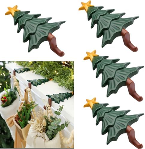 MorningRo 4 Pcs Stocking Holders for Mantel Iron Weighted,Christmas Tree by MorningRo