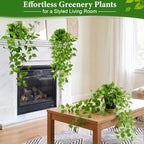4Pcs Fake Hanging Plants, Potted Artificial Plants Hanging Pothos Greenery - Image 6