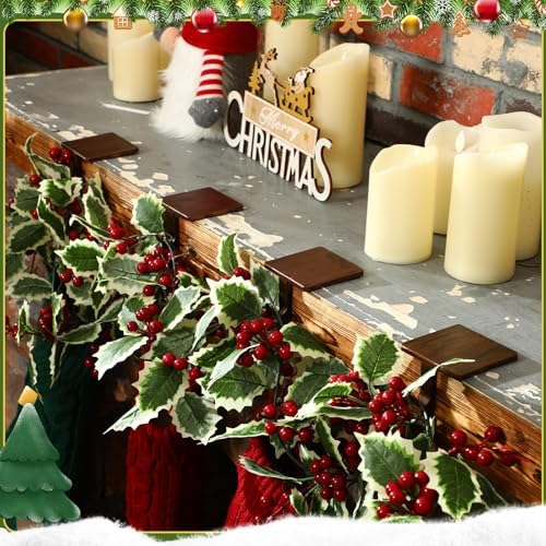 Zhengmy 6 Pcs 2 in 1 Fireplace Stocking and Garland Hangers Heavy Duty Metal Christmas Stocking Holder for Mantle, Two Hooks Hangers for Garland Balls Fireplace Xmas Holiday Party Decoration (Bronze) - Image 2