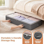 Budding Joy 95L Under Bed Storage Containers, 8 Pack Storage Bags Grey - Image 5