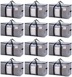 TAILI 12 Pack Silver XXL Moving Bags,Storage Bags with Visible Window by TAILI