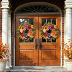 24 Inch Fall Wreaths for Front Door, Autumn Harvest Wreath, Porch Decor - Image 4