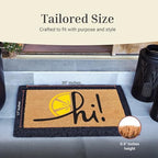 THEODORE MAGNUS Door Mat - Welcome Mat for Front Door with Non-Slip Backing - Durable Spring & Summer Doormat - Perfect for Outside Entrance Matt - Outdoor/Indoor - Zesty hi! - 17" x 30" - Image 4