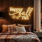 Happy Fall Y’all Neon Sign 16.5x8.9/20.5x11.1nch Autumn LED Light - Image 2