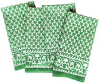 ATOSII Queen Green 100% Cotton Fall Cloth Designer Dinner Napkins, Handblock Print, Washable Durable Linen for Everyday Use Wedding Parties Outdoors Christmas Thanksgiving I 20 X 20 Inches I Set of 4 - Image 2