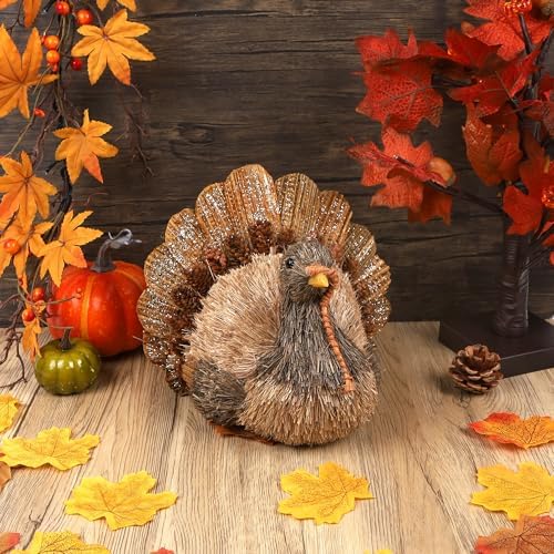 winemana Sisal Turkey Figurine – Thanksgiving Table Decorations Indoor - Image 6