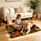 U'Artlines Fall Front Door Mat, 32"×48" Vintage Colorful Leaves Mats - Image 6