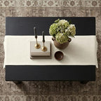 Solino Home 100% Linen Dining Table Runner Ivory Woven, Fete 14 x 48 in - Image 4