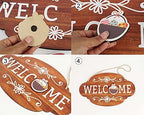 Welcome Sign Front Door Decorations Hanging 20 Interchangeable Rustic Wood Seasonal Holiday Ornaments Housewarming Gift, Farmhouse Porch Decor- Wall Hanging 17" Inches - Image 5