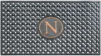 A1HC Natural Rubber Front Door Mat 24x39 inches, Monogrammed Doormat for Entryway, Heavy Duty Shoe Scraper Welcome Mat for Porch, Patio & Outside Entrance - Black by A1HomeCollectionsLLC