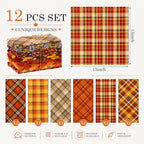 Mixweer 24 Pack Fall Thanksgiving Cloth Napkins Bulk, 15 x 15 Inch - Image 2